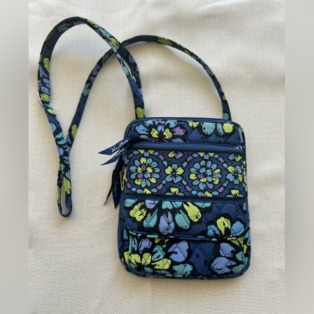 Vera Bradley Navy Floral Quilted Crossbody